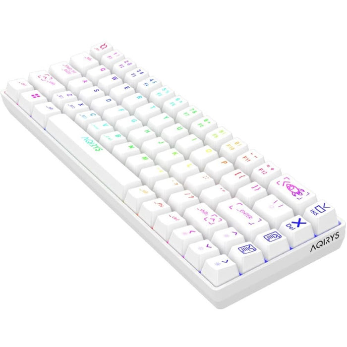 Tastatura Gaming Wireless mecanica AQIRYS Mira 2.0, Bluetooth, USB, Layout US, alb WALTI