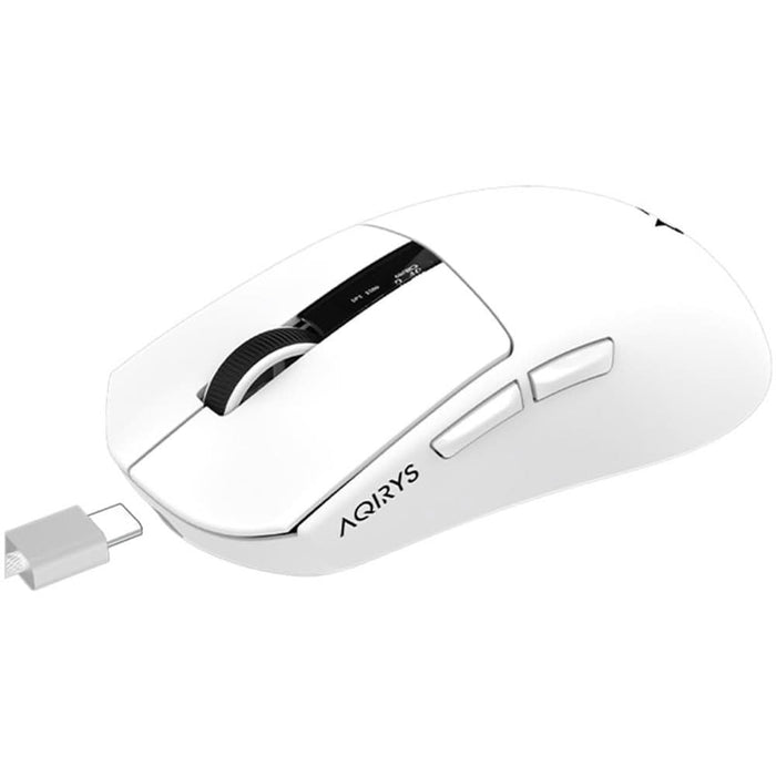 Mouse Gaming Wireless AQIRYS Zephyr, 26000 dpi, alb WALTI