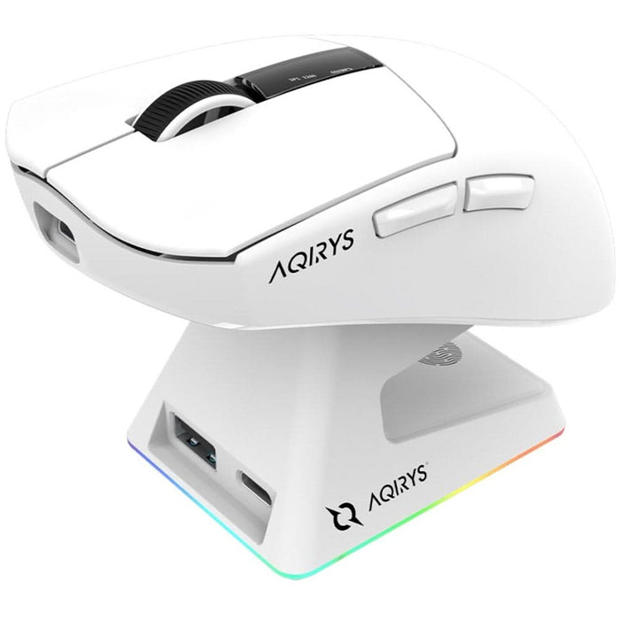 Mouse Gaming Wireless AQIRYS Zephyr, 26000 dpi, alb WALTI