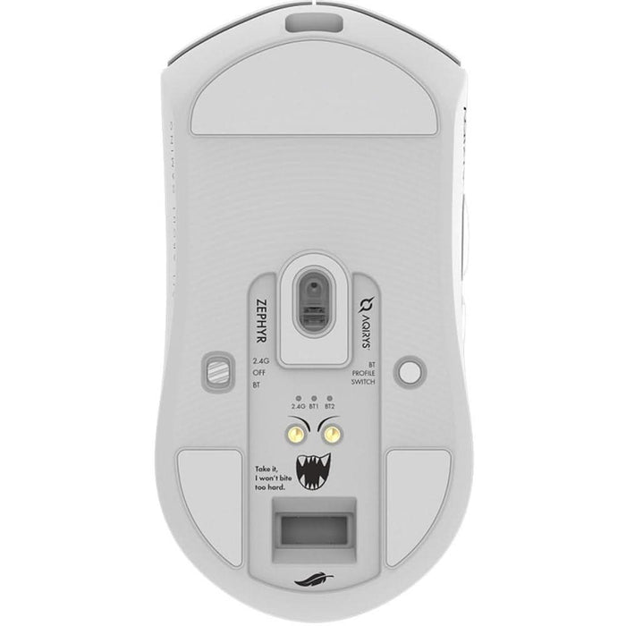 Mouse Gaming Wireless AQIRYS Zephyr, 26000 dpi, alb WALTI