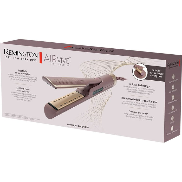 Perie de indreptat parul REMINGTON AIRvive AS8930, 190 grade, invelis ceramic, mov WALTI