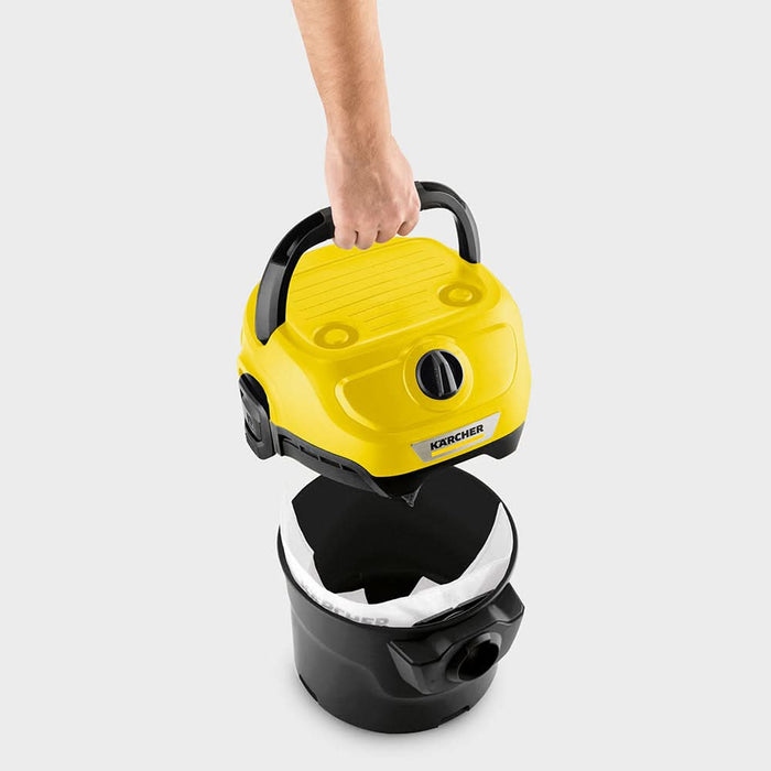 Aspirator fara sac KARCHER WD 1 Classic 16284110, 12l, 850W, 74dB, galben-negru WALTI