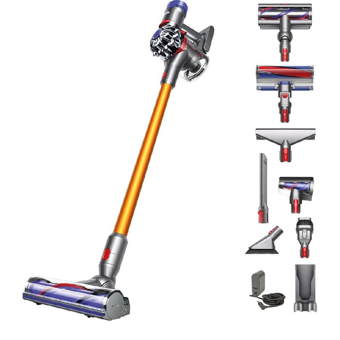 Aspirator vertical DYSON V8 Absolute, 0.54l, autonomie max 40 min, Point&Shoot, galben-argintiu WALTI
