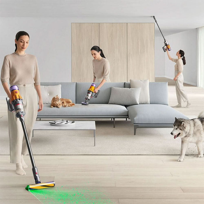 Aspirator vertical DYSON V12 Slim Detect Absolute 2026 49487601, 0.35l, autonomie max 60 min, 25.2V, Motor Hyperdymium, galben-mov WALTI