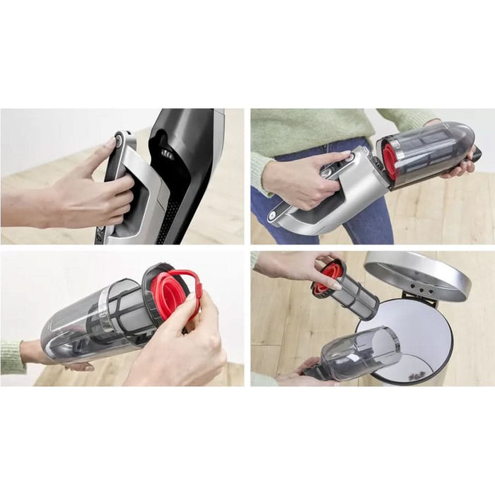 Aspirator vertical 2in1 BOSCH Flexxo Gen2 Seria 4 BCH3K2801, 0.4l, 25.2V, autonomie max 55 min, Sistem RobustAir, argintiu-negru WALTI