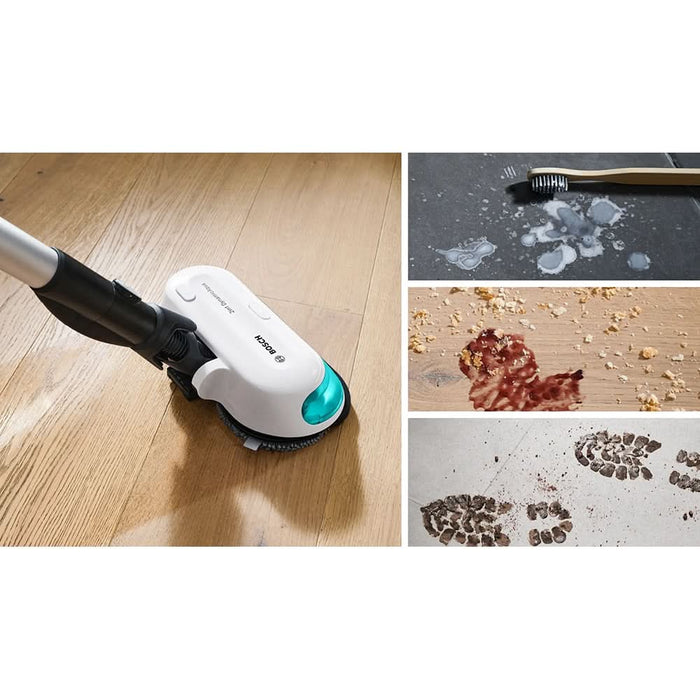 Aspirator vertical 2in1 BOSCH Unlimited 7 ProHygienic Aqua BCS71HYG3, 0.3l, 18V, autonomie max 40 min, alb-negru WALTI