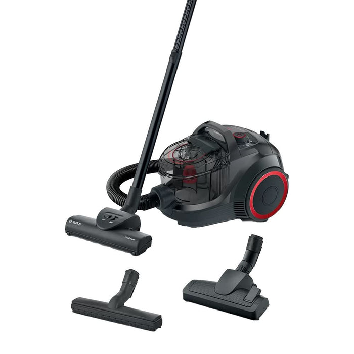 Aspirator fara sac BOSCH ProPower Seria 4 BGS21POW2, 2l, 750W, 78dB, negru-rosu WALTI
