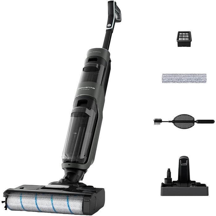 Aspirator vertical cu spalare ROWENTA X-Clean 4 GZ5035WO, 0.73l, 22V, autonomie max 50 min, functie autocuratare, negru WALTI