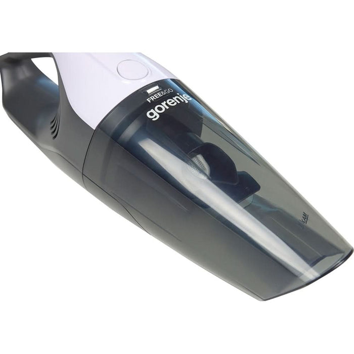 Aspirator de mana GORENJE MVC148FGW, 0.5l, 14.8V, autonomie max 15 min, alb-gri inchis WALTI