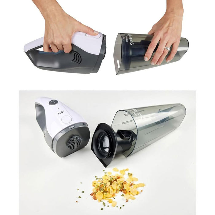 Aspirator de mana GORENJE MVC148FGW, 0.5l, 14.8V, autonomie max 15 min, alb-gri inchis WALTI
