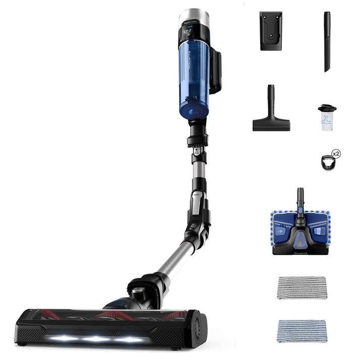 Aspirator vertical ROWENTA X-Force Flex 9.60 Aqua RH20C0WO, 0.4l, 18V, autonomie max 45 min, albastru-argintiu WALTI
