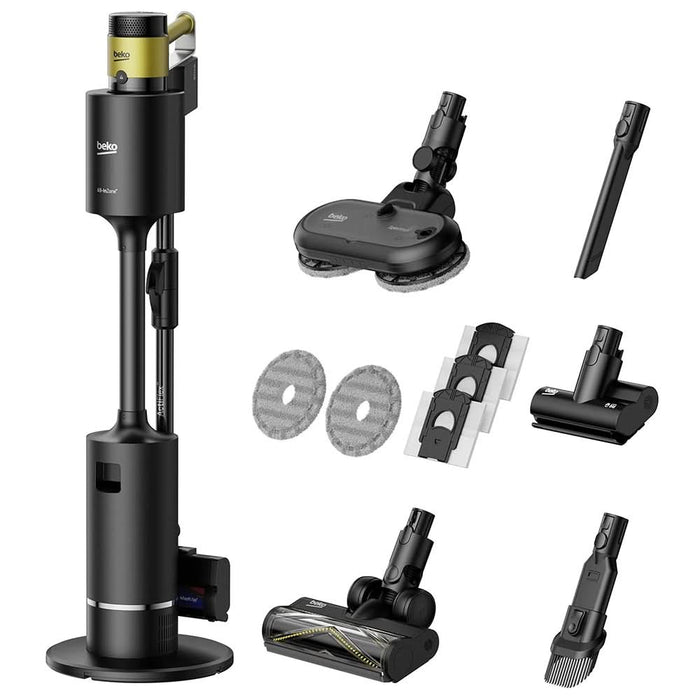 Aspirator vertical BEKO VRT97325VY, 0.5l, 25.2V, autonomie max 60 min, CyclonStorm, negru-galben WALTI