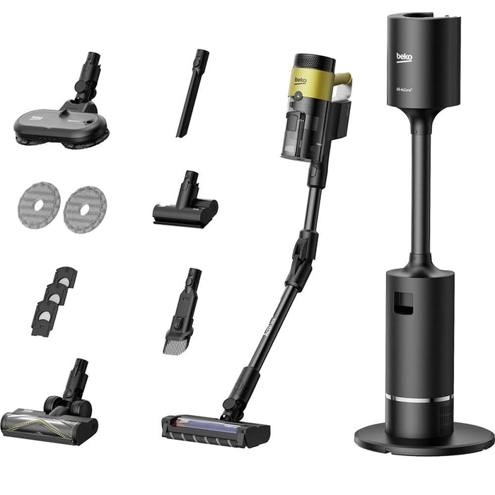 Aspirator vertical BEKO VRT97325VY, 0.5l, 25.2V, autonomie max 60 min, CyclonStorm, negru-galben WALTI