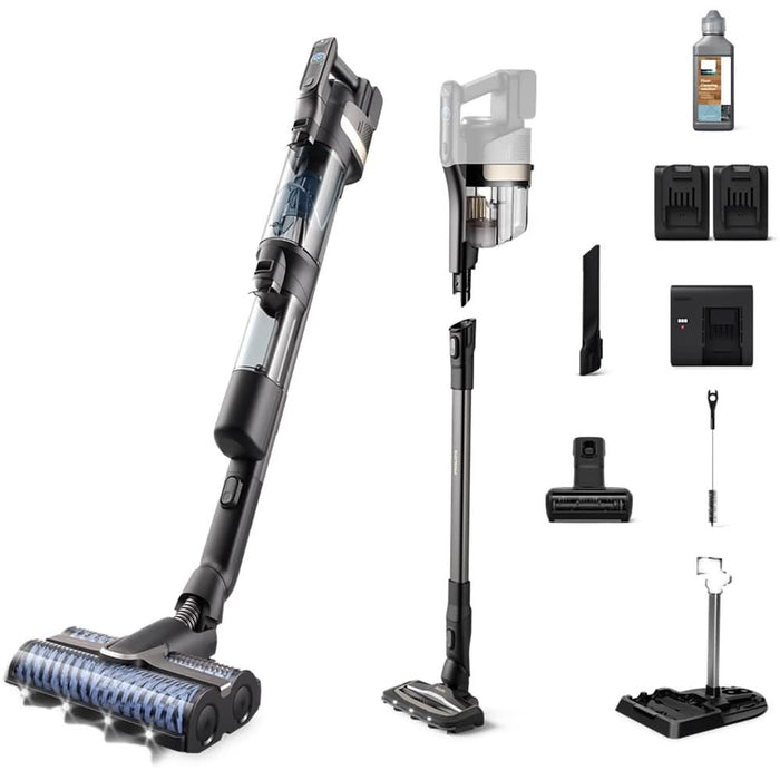 Aspirator vertical PHILIPS AquaTrio Seria 9000 XW9465/11, 0.84l, 25.2V, autonomie max 90 min, PowerCyclone Aqua, negru-alb WALTI