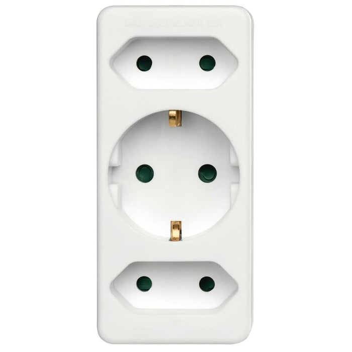 Adaptor priza HAMA 223215, 3 prize, alb WALTI
