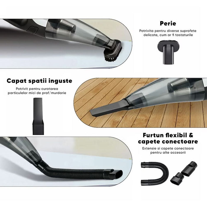 Aspirator auto ROLL FAST 81810R, 150W, alb-negru WALTI