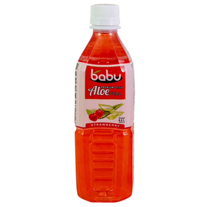 babu Bautura Racoritoare Aloe Vera si Capsuni SGR 500 ml - WALTI WALTI