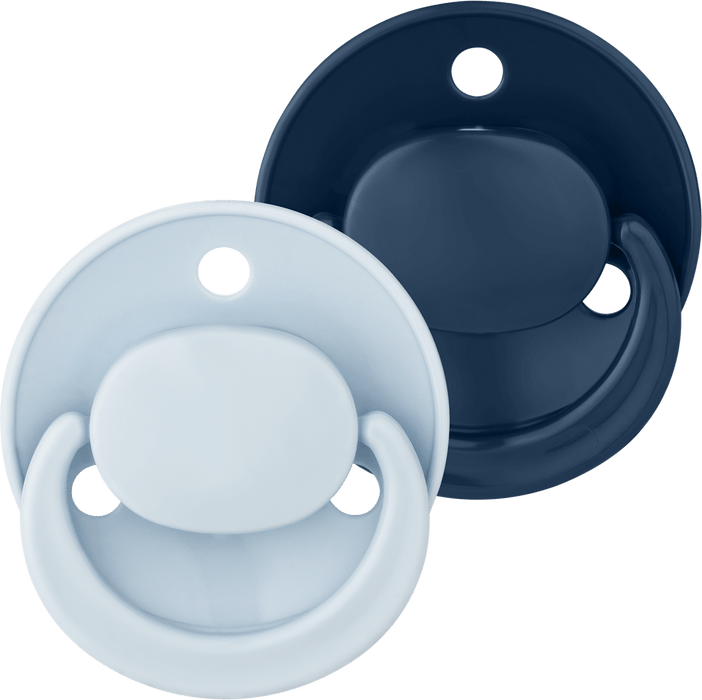 Baby-Nova Suzete rotunde din latex cu inel 0-24 luni, 2 buc WALTI