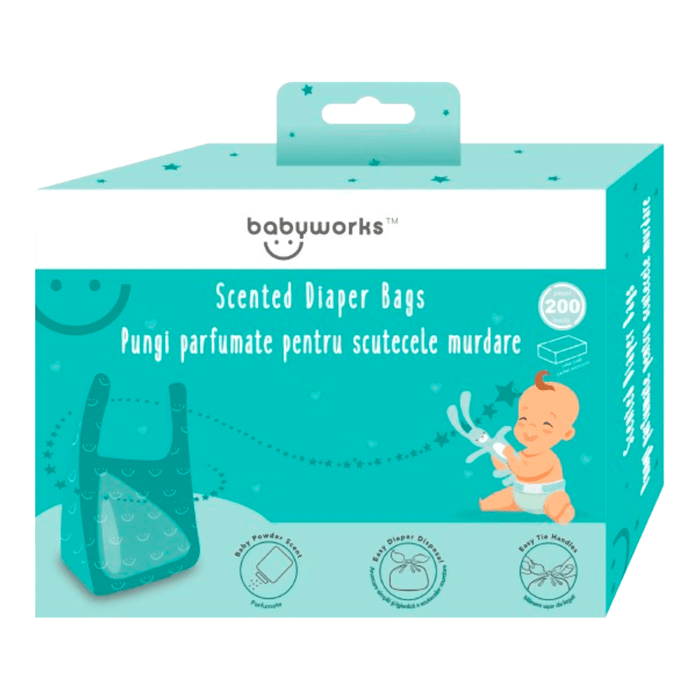 Baby Works Pungi parfumate pentru scutece, 200 buc WALTI