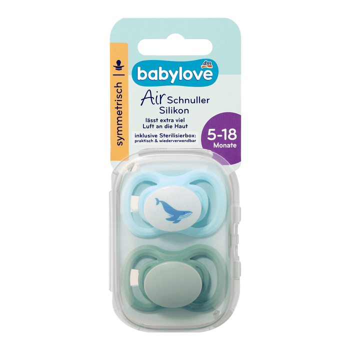 babylove Air suzetă din silicon simetrică 5-18 luni, 2 buc WALTI