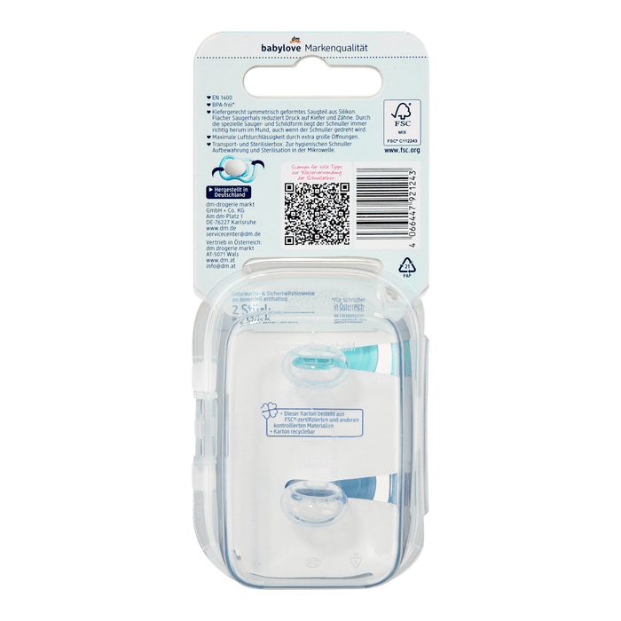 babylove Air suzetă din silicon simetrică 5-18 luni, 2 buc WALTI