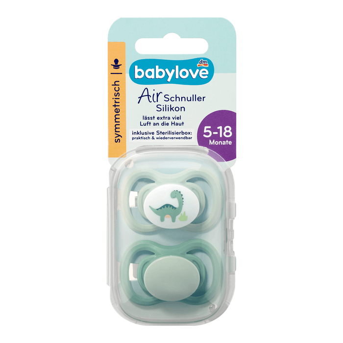 babylove Air suzetă din silicon simetrică 5-18 luni, 2 buc WALTI