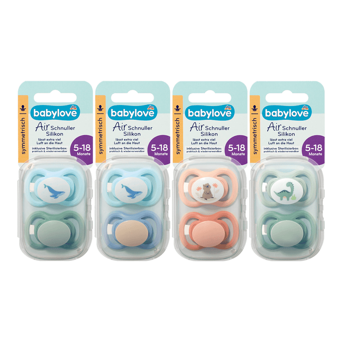 babylove Air suzetă din silicon simetrică 5-18 luni, 2 buc WALTI