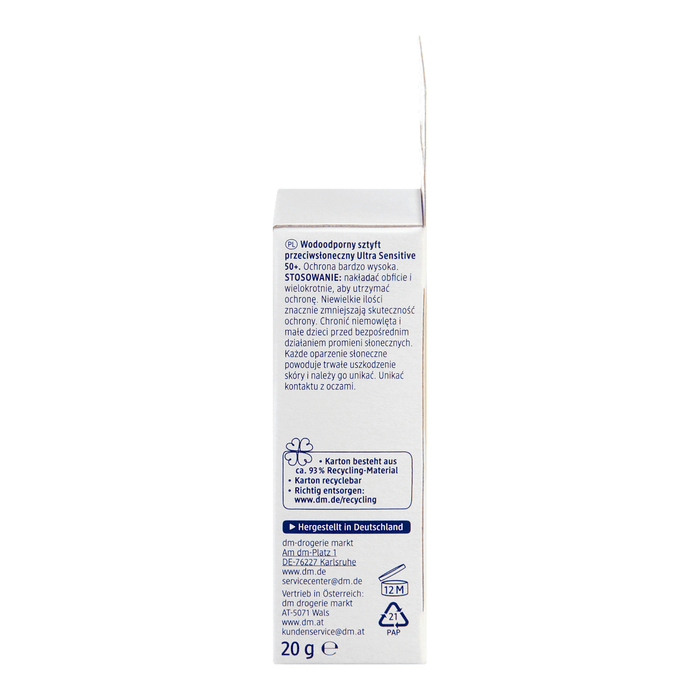 babylove Stick protecție solară Sensitive SPF50, 20 g WALTI