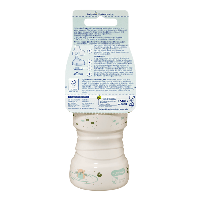 babylove Sticlă pentru apă, 260 ml WALTI
