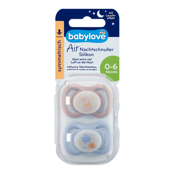 babylove Suzetă de noapte silicon 0-6 luni, 2 buc WALTI