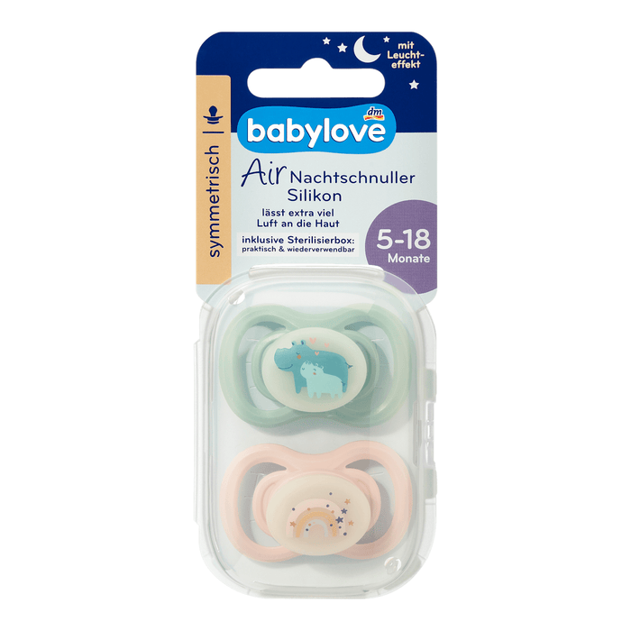 babylove Suzetă de noapte silicon 5-18 luni, 2 buc WALTI