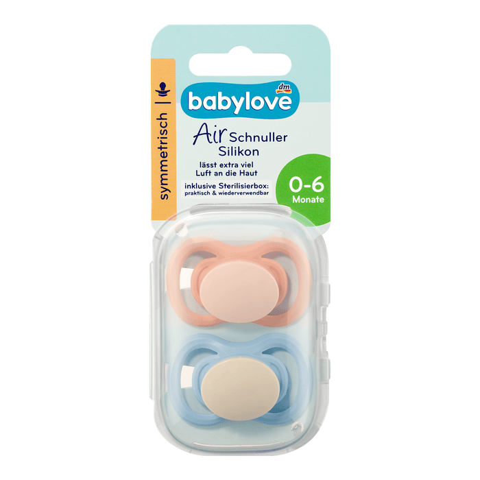 babylove Suzetă din silicon Air, 0–6 luni, diverse variante, 2 buc WALTI