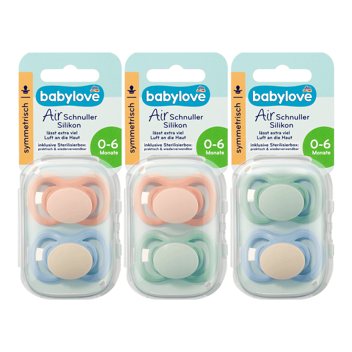 babylove Suzetă din silicon Air, 0–6 luni, diverse variante, 2 buc WALTI