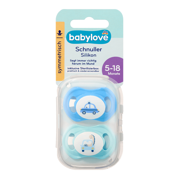 babylove Suzetă din silicon simetrică 5-18 luni, 2 buc WALTI