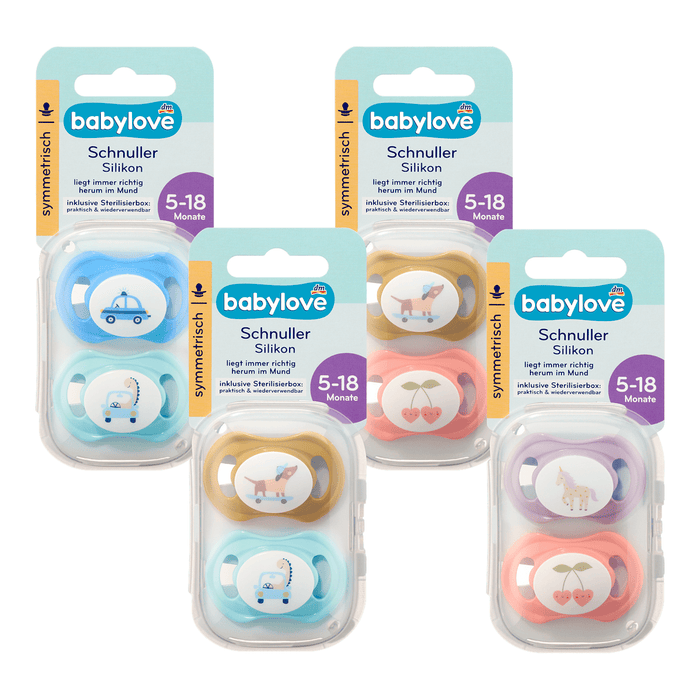 babylove Suzetă din silicon simetrică 5-18 luni, 2 buc WALTI