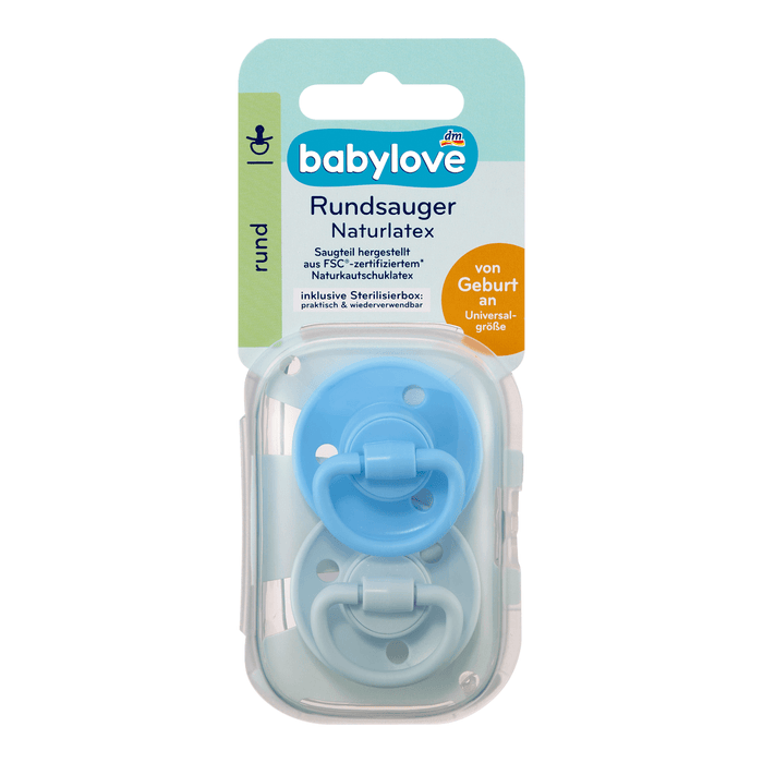 babylove Suzetă rotundă din latex, 2 buc WALTI