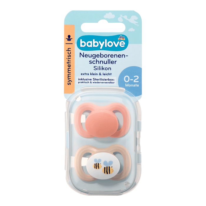 babylove Suzete simetrice pentru nou-născuți 0-2 luni, 2 buc WALTI