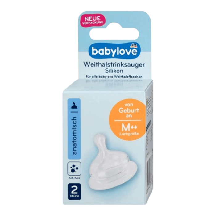 babylove Tetină anatomică din silicon pentru biberon 0+ luni, 2 buc WALTI