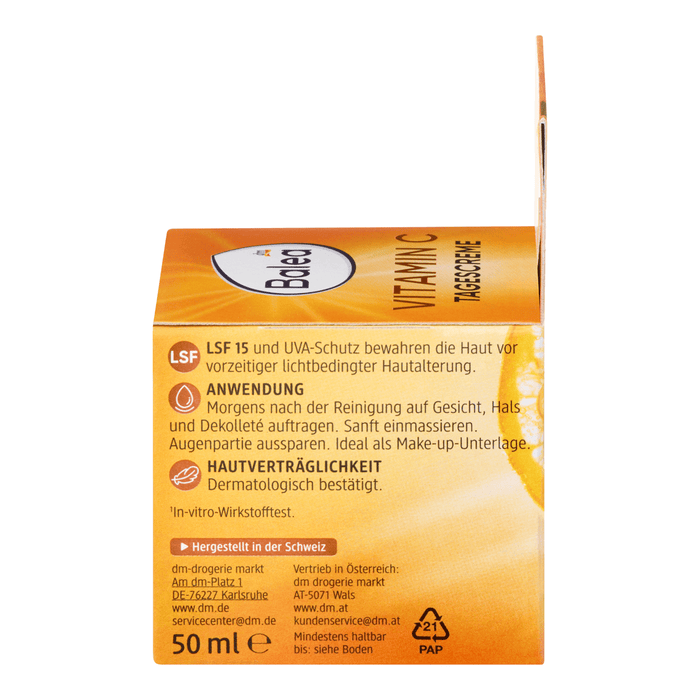Balea Cremă de față cu vitamina C SPF15, 50 ml WALTI