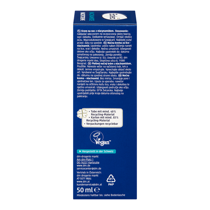 Balea Cremă de noapte cu niacinamidă, 50 ml WALTI