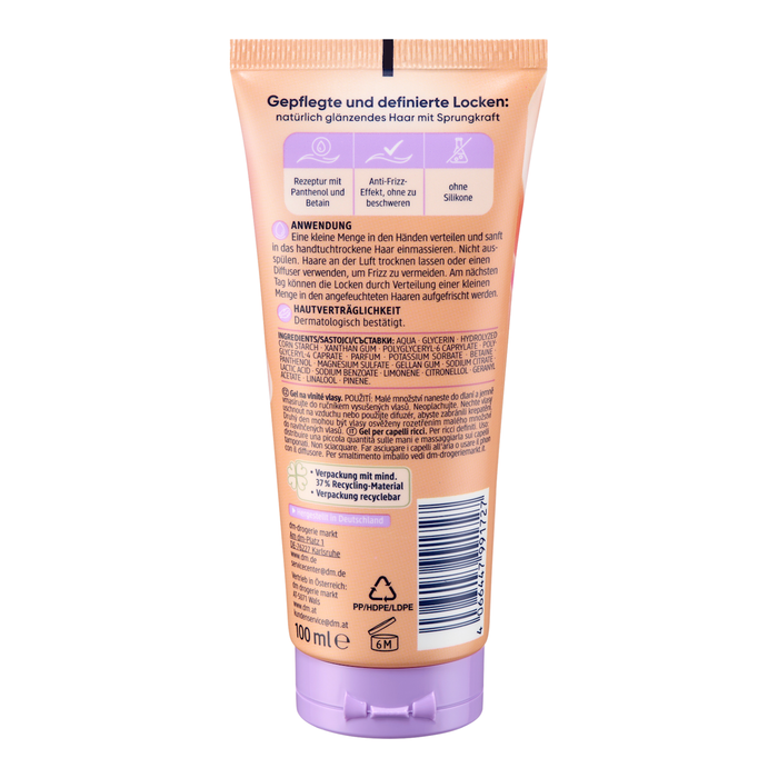 Balea Gel de păr pentru bucle, gel cu efect crocant, 100 ml WALTI