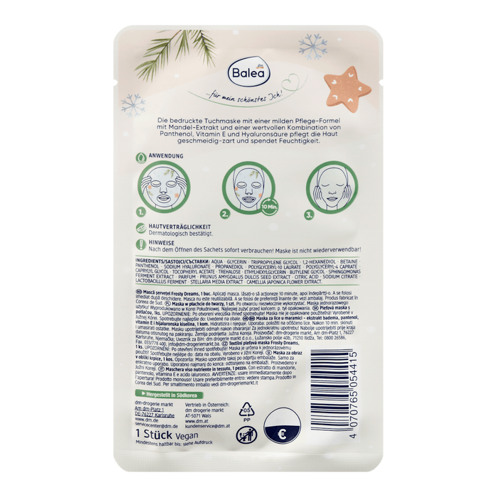 Balea Mască textilă pentru față FROSTY Dreams, 24 g - WALTI WALTI