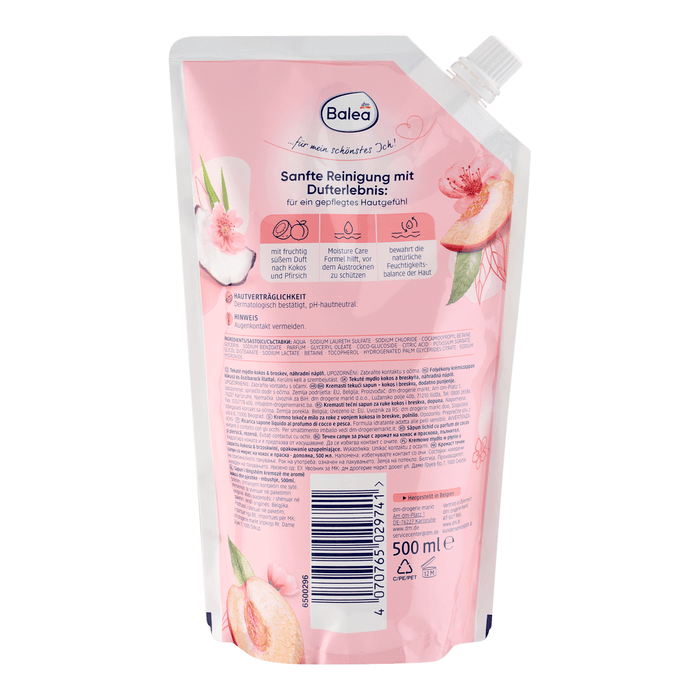 Balea Săpun hidratant cocos și piersică, 500 ml - WALTI WALTI