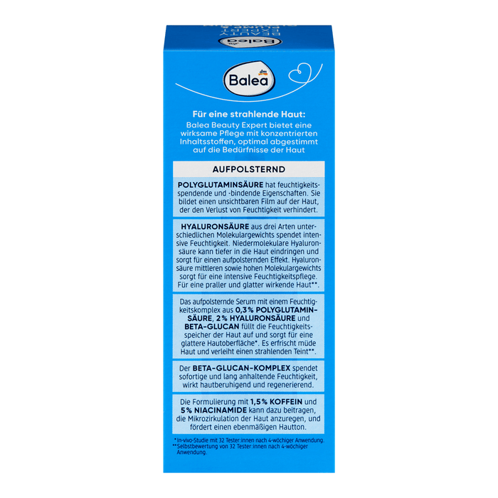 Balea Ser, Beauty Expert Plump & Glow, cu 0,3% acid poliglutamic și 2% acid hialuronic, 30 ml WALTI
