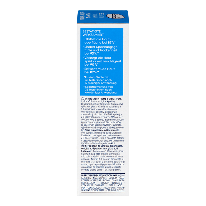 Balea Ser, Beauty Expert Plump & Glow, cu 0,3% acid poliglutamic și 2% acid hialuronic, 30 ml WALTI