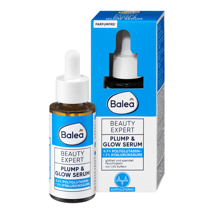 Balea Ser, Beauty Expert Plump & Glow, cu 0,3% acid poliglutamic și 2% acid hialuronic, 30 ml WALTI