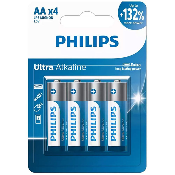 Baterie alcalina PHILIPS LR6, AA, 4 bucati WALTI