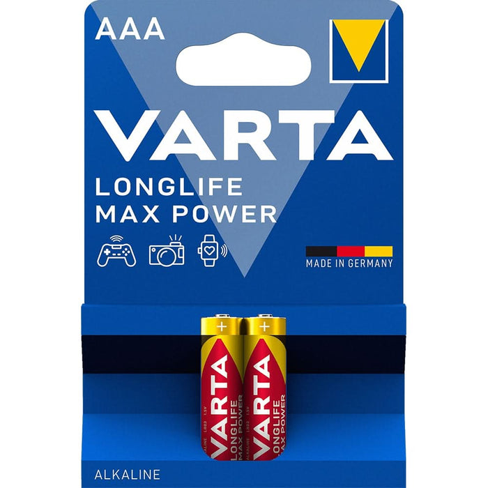 Baterii alcaline AAA VARTA Longlife Max Power, 2 bucati WALTI