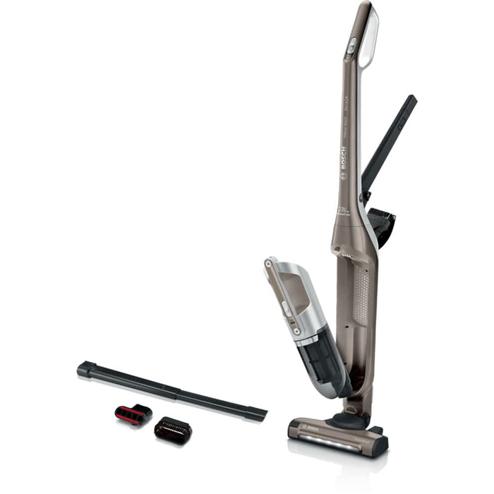 Aspirator vertical 2in1 BOSCH Flexxo Gen2 Seria 4 BBH3ALL23, 0.4l, 21.6V, autonomie max 50 min, Sistem RobustAir, maro-negru WALTI