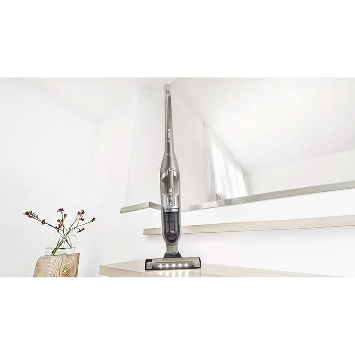 Aspirator vertical 2in1 BOSCH Flexxo Gen2 Seria 4 BBH3ALL23, 0.4l, 21.6V, autonomie max 50 min, Sistem RobustAir, maro-negru WALTI